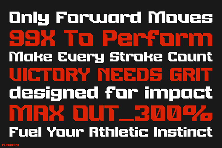 Preview of CHAMBER Font