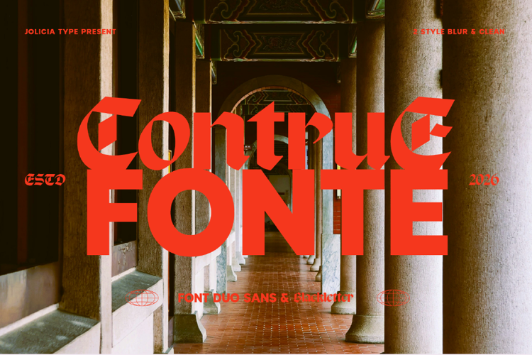 Preview of Contrue Fonte Font