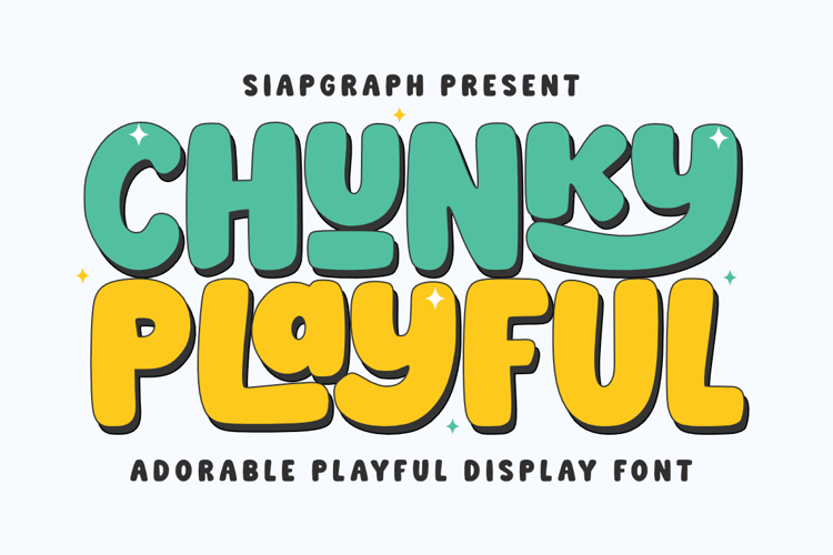 Preview of Chunky Playful Font
