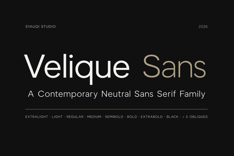 Preview of Velique Sans Font