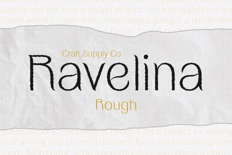 Ravelina Rough Font