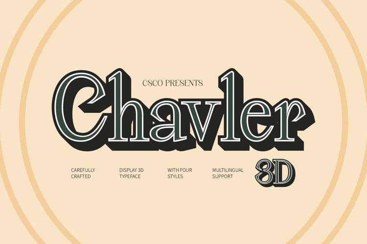 Chavler 3D Font