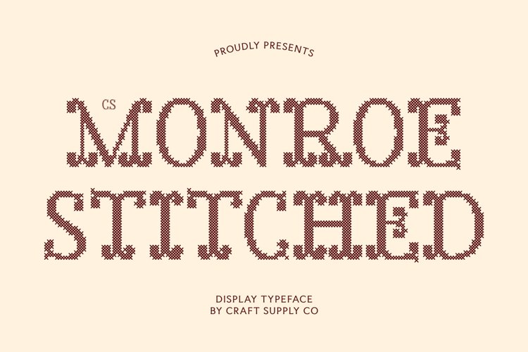 Preview of CS Monroe Stitched Font