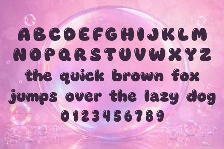 Preview of Voluptuous Bubble Font