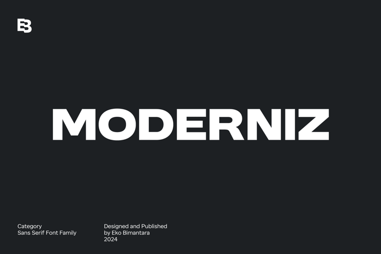 Preview of MODERNIZ Font