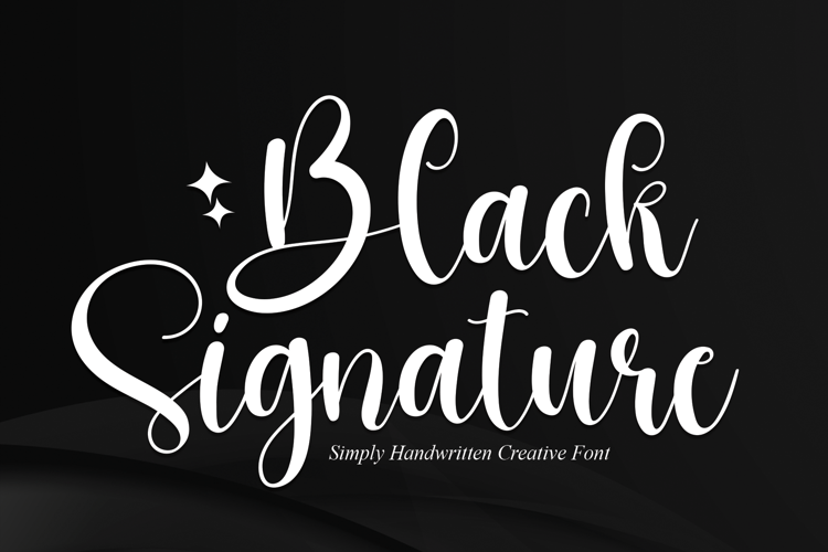 Black Signature Font