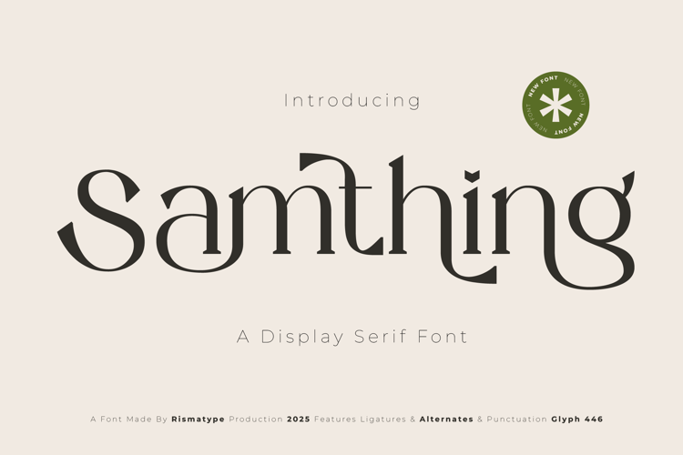 Preview of Samthing Font