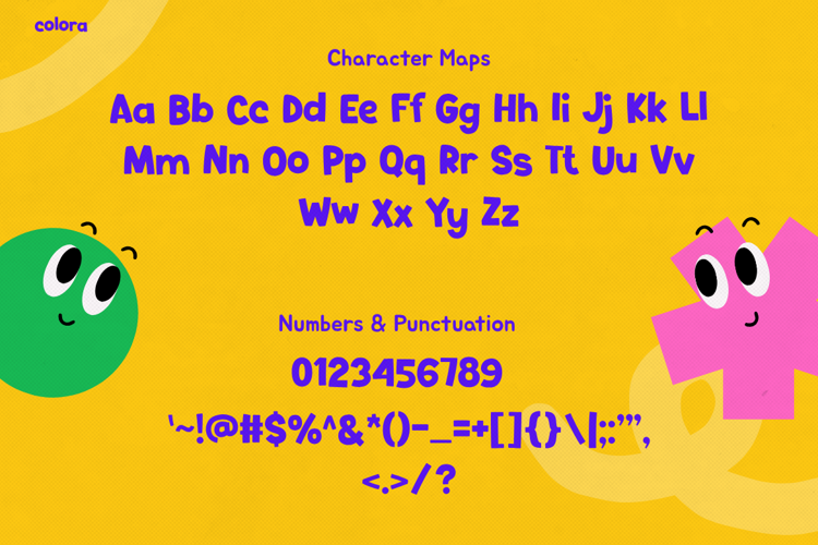 Preview of COLORA Font