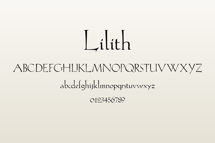 Preview of Lilith Font