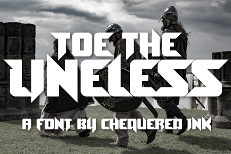 Toe the Lineless Font