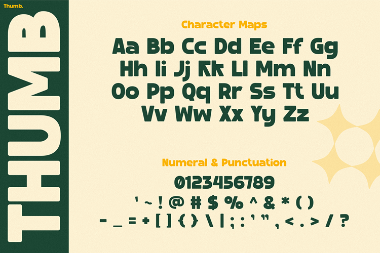 Preview of THUMB Font