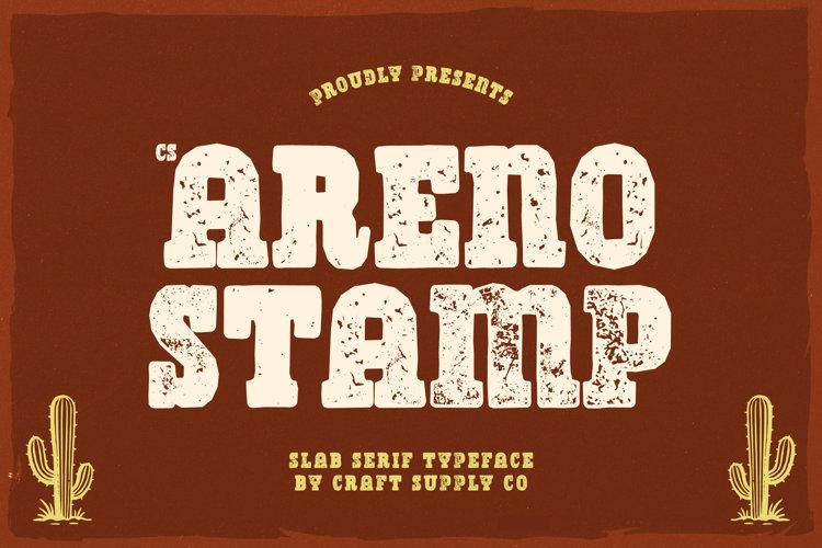 Preview of CS Areno Stamp Font