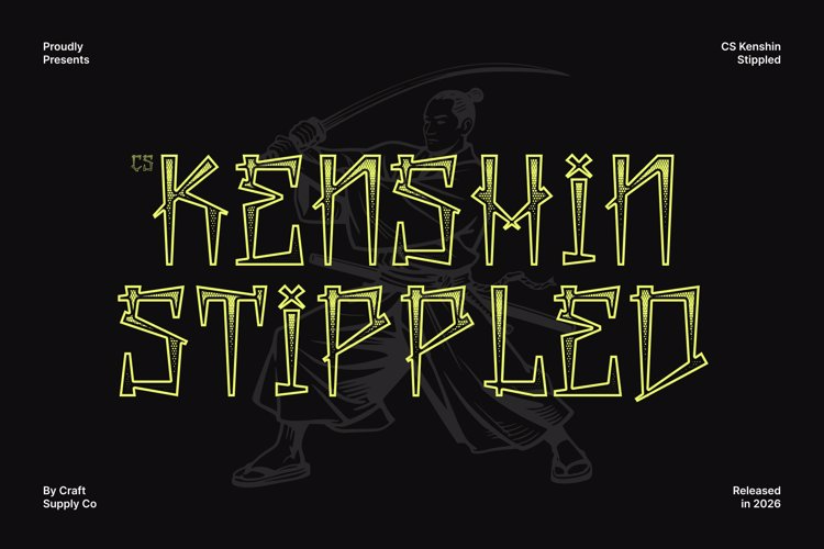 Preview of CS Kenshin Stippled Font