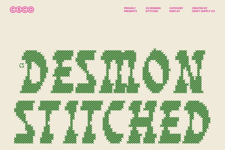 Preview of CS Desmon Stitched Font