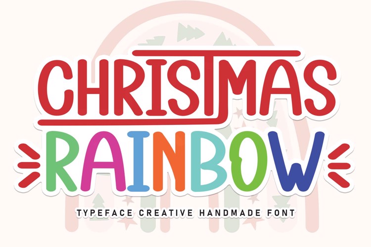 Christmas Rainbow Font