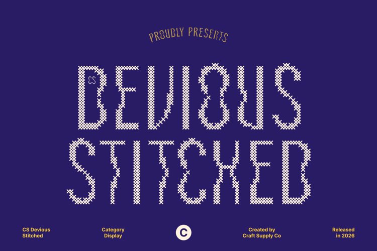 Preview of CS Devious Stitched Font