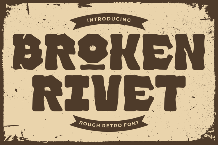 Preview of Broken Rivet Font