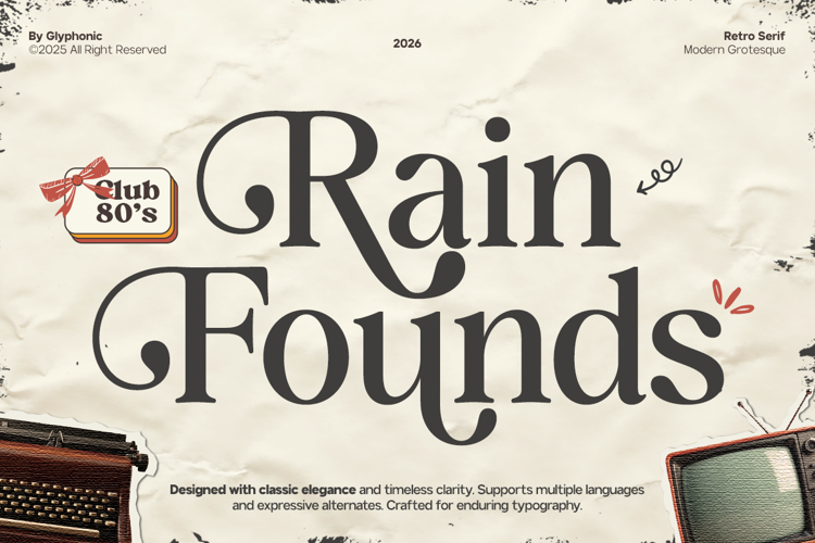 Preview of GC Rain Founds Font