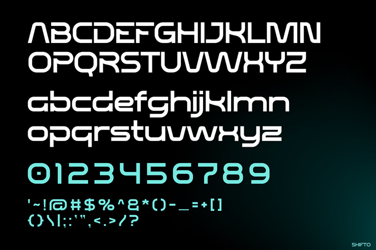 Preview of SHIFTO Font