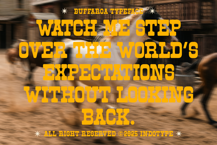 Preview of IT Buffaroa Font