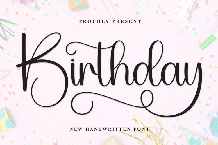 Preview of Birthday Font