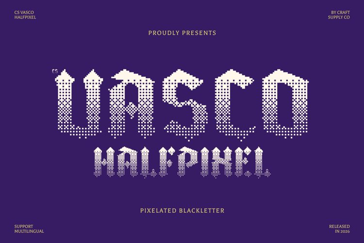 Preview of CS Vasco Halfpixel Font