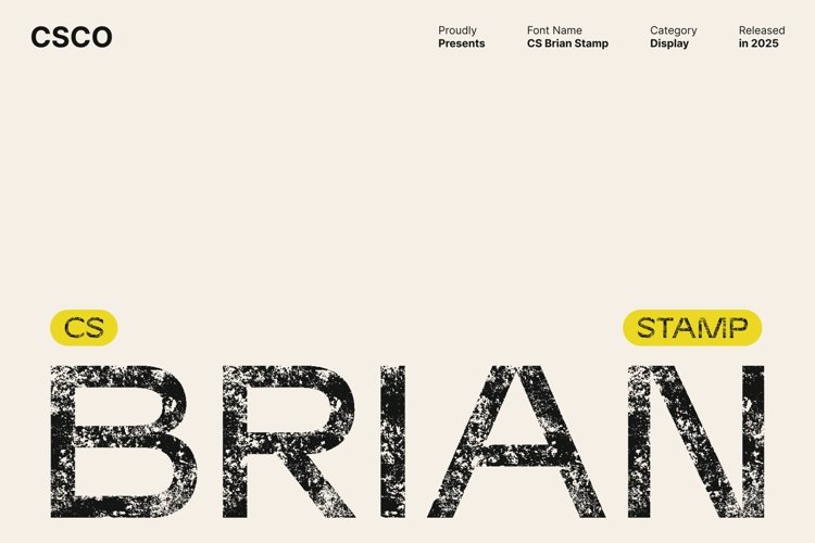 Preview of CS Brian Stamp Font