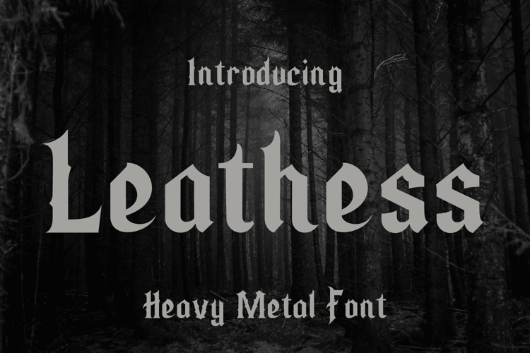 Preview of Leathess Font