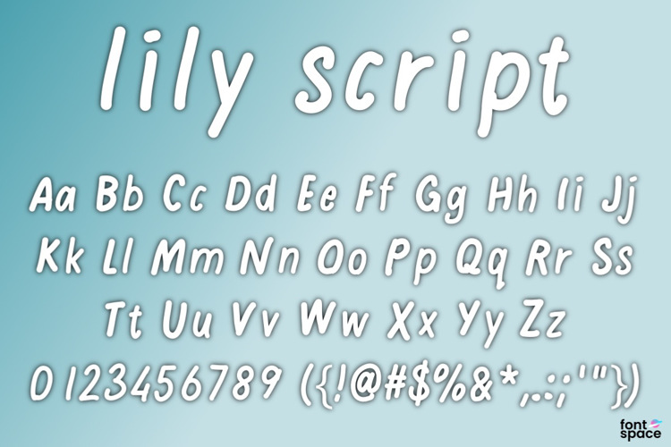 Preview of lily script Font