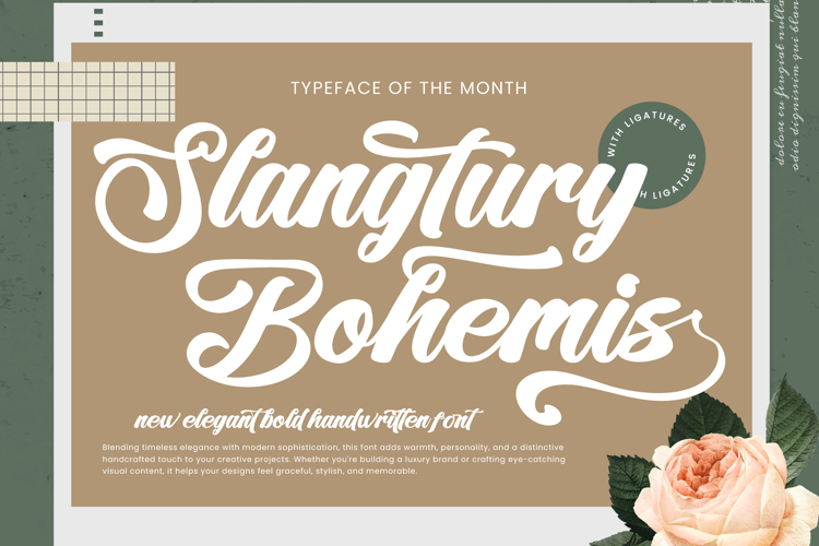 Preview of Slangtury Bohemis Font