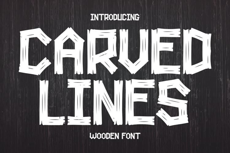 Preview of Carved Lines Font