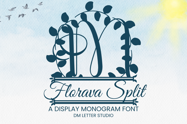 Preview of Florava Split Monogram Font