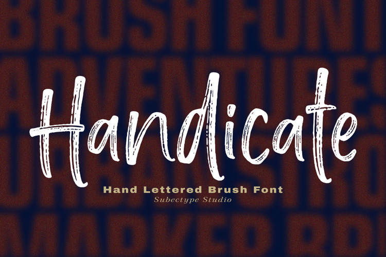 Preview of Handicate Brush Font