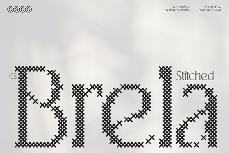 Preview of CS Brela Stitched Font
