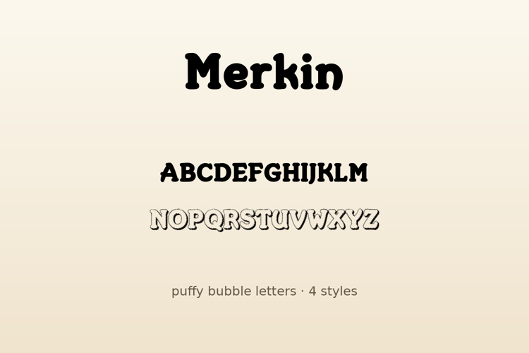 Preview of Merkin Font