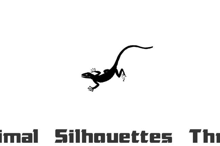 Animal Silhouettes Three Font