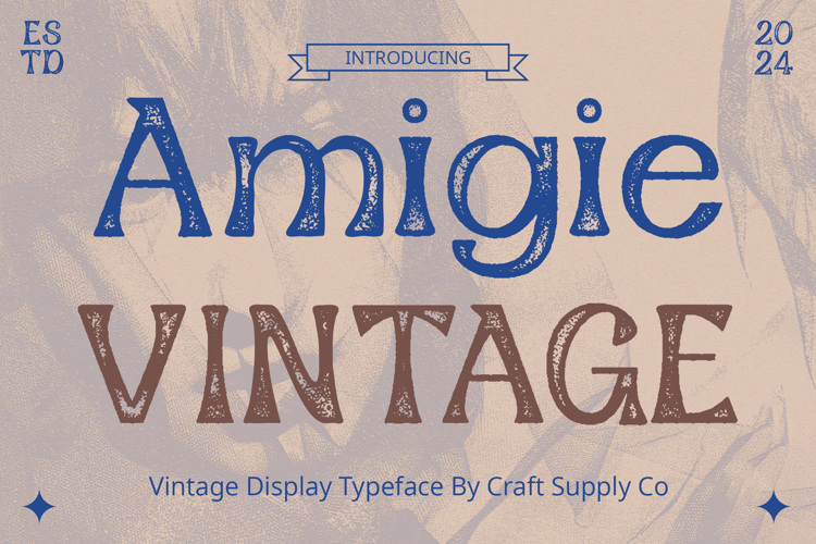 Amigie Vintage Stamp Font