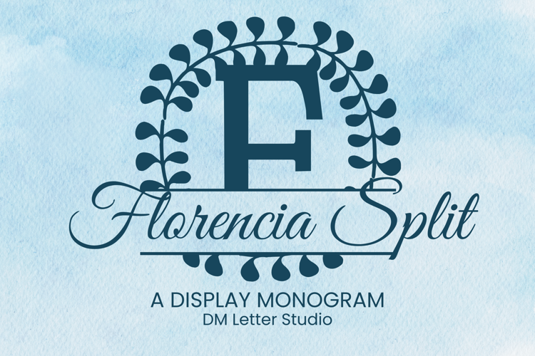 Preview of Florencia Split Monogram Font