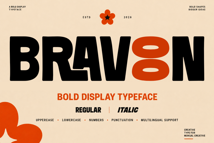 Preview of Bravoon Font