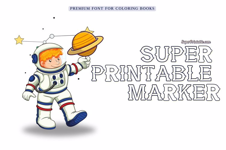 Preview of Super Printable Marker Font