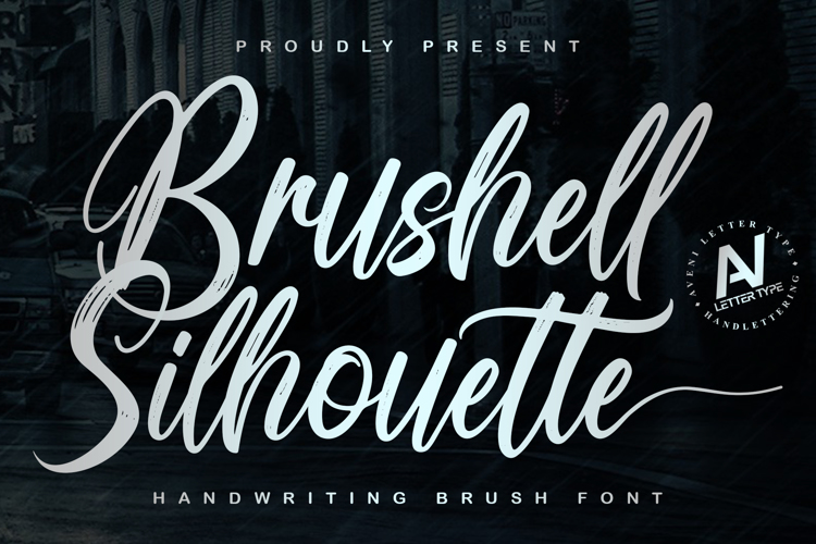 Preview of Brushell Silhouette Font
