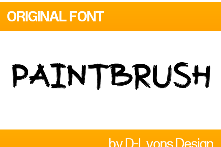 gold paintbrush font