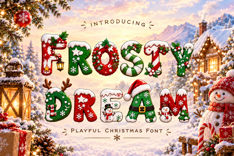 Preview of Frosty Dream Font