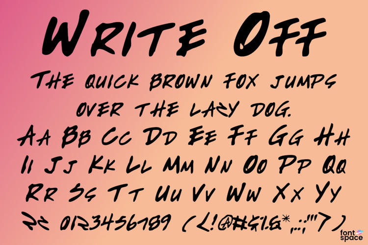 Write Off Font