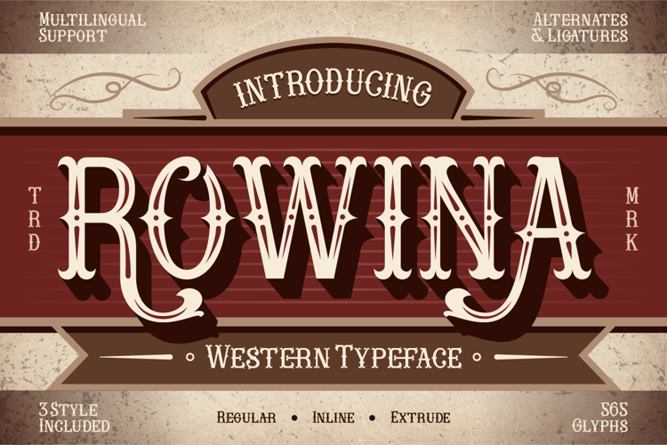 Preview of Rowina Font