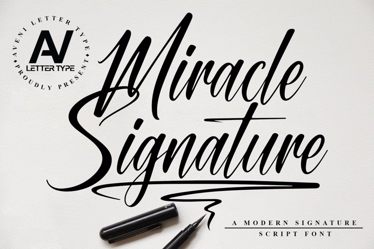 Preview of Miracle Signature Font