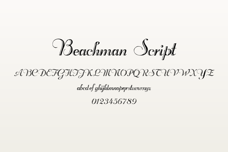 Preview of Beachman Script Font