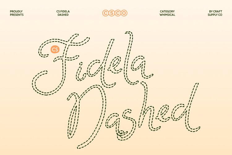 Preview of CS Fidela Dashed Font