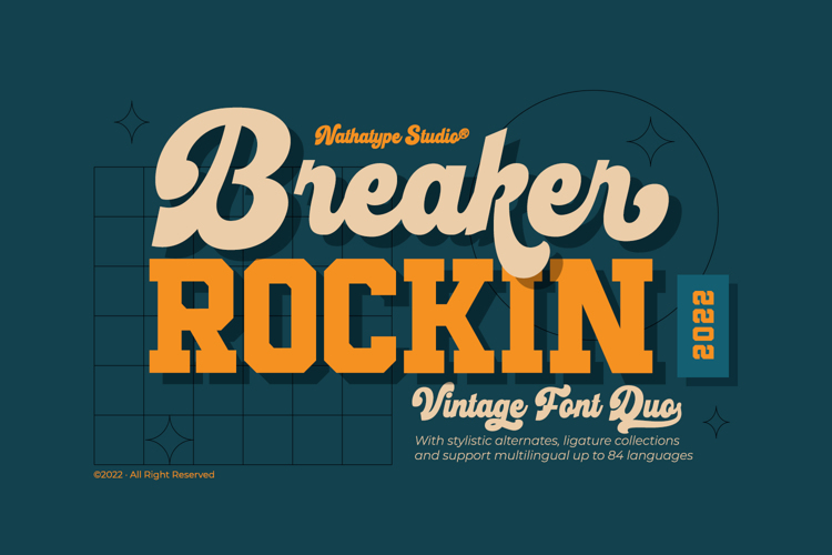 Breaker Rockin Display Personal Font