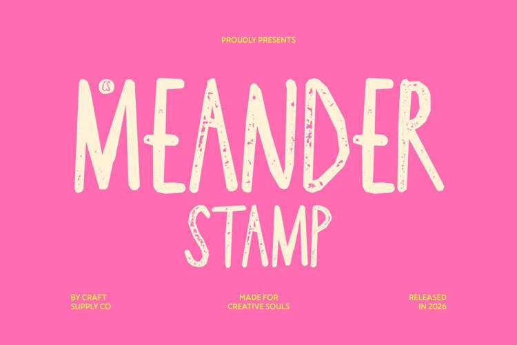 Preview of CS Meander Stamp Font